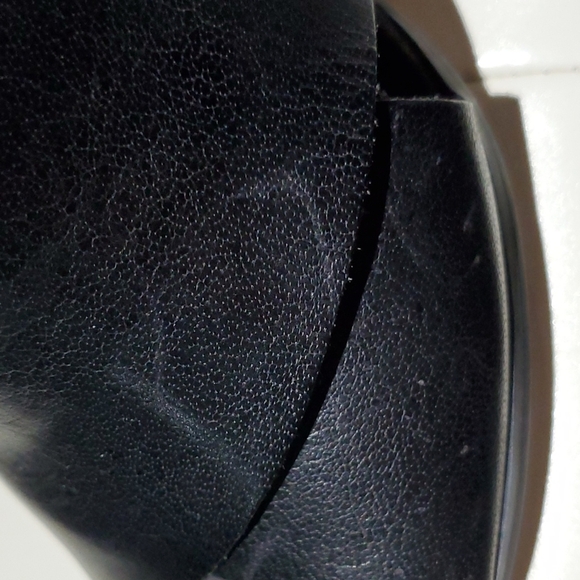 SHOEMINT BLACK LEATHER INGLESIDE CHUNKY HEEL SHOES SIZE 7.5 - Picture 10 of 10